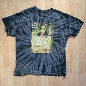Primitive Blue Tie Dye Skateboard Woman Tee Shirt Size L